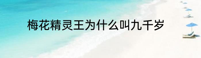 梅花精灵王为什么叫九千岁