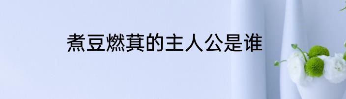 煮豆燃萁的主人公是谁