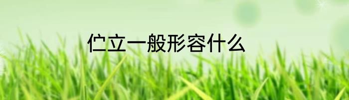 伫立一般形容什么