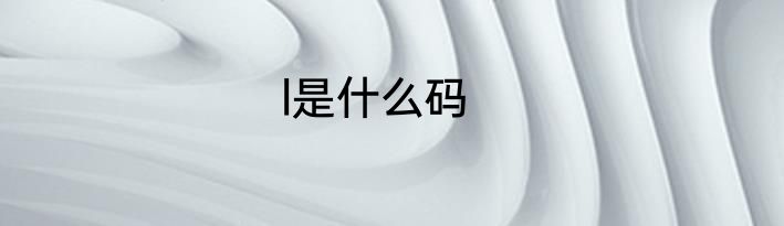 l是什么码