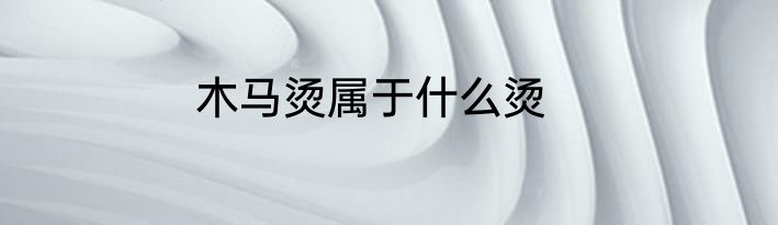 木马烫属于什么烫
