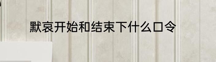 默哀开始和结束下什么口令