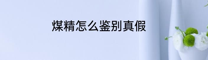 煤精怎么鉴别真假