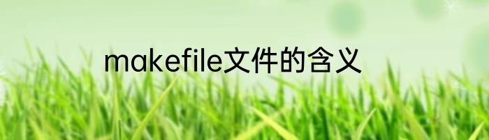 makefile文件的含义