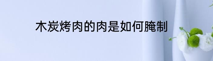 木炭烤肉的肉是如何腌制