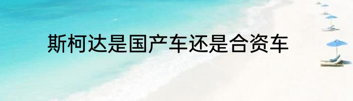 斯柯达是国产车还是合资车