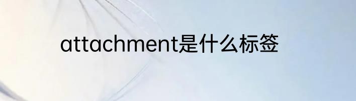 attachment是什么标签