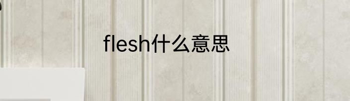 flesh什么意思