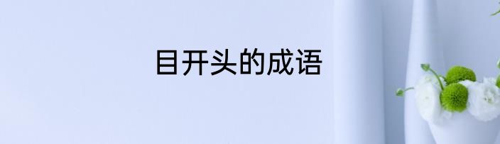 目开头的成语