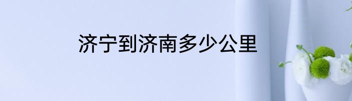 济宁到济南多少公里