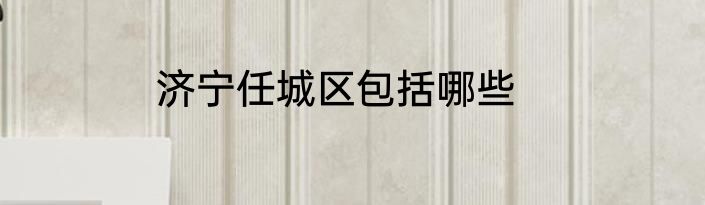 济宁任城区包括哪些
