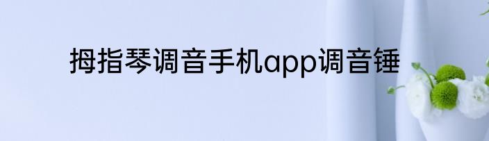 拇指琴调音手机app调音锤