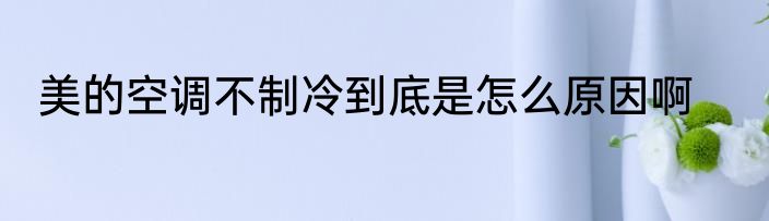 美的空调不制冷到底是怎么原因啊