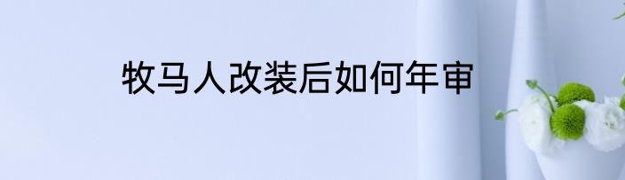 牧马人改装后如何年审