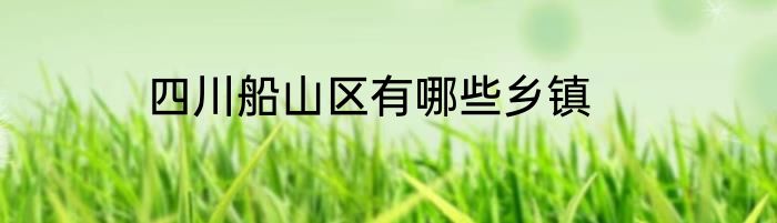 四川船山区有哪些乡镇