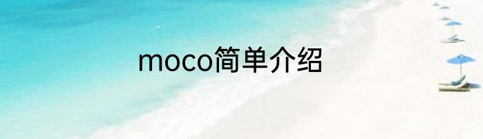 moco简单介绍
