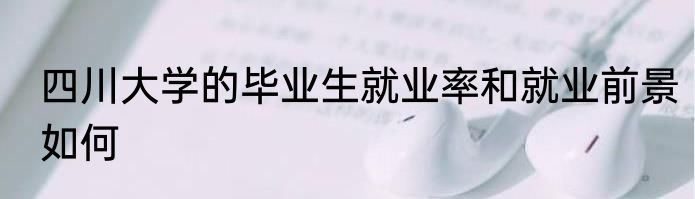 四川大学的毕业生就业率和就业前景如何