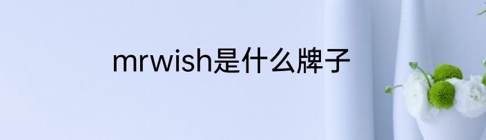 mrwish是什么牌子