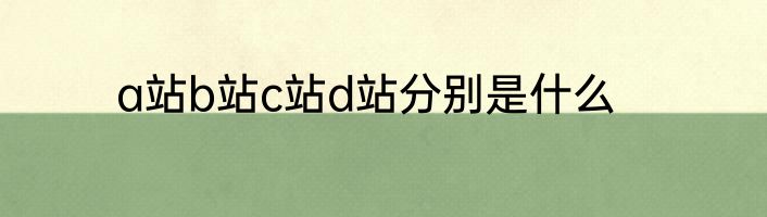 a站b站c站d站分别是什么