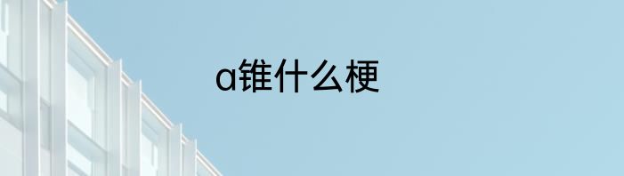 a锥什么梗
