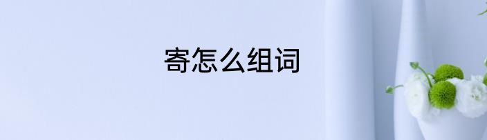 寄怎么组词