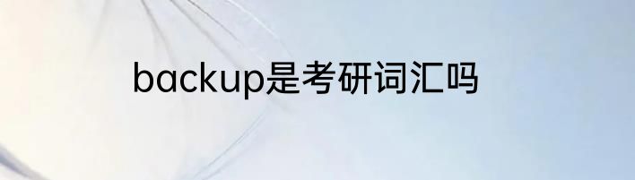 backup是考研词汇吗