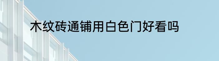 木纹砖通铺用白色门好看吗