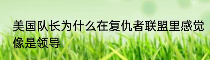 美国队长为什么在复仇者联盟里感觉像是领导