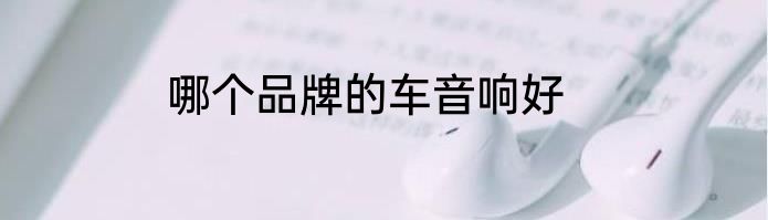 哪个品牌的车音响好