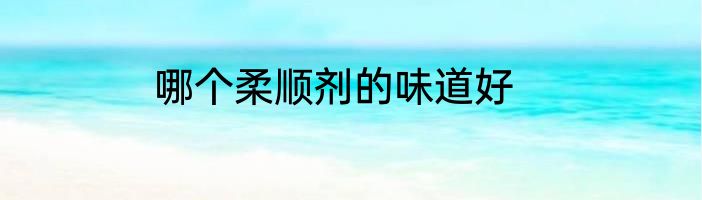 哪个柔顺剂的味道好