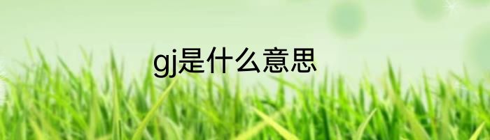 gj是什么意思