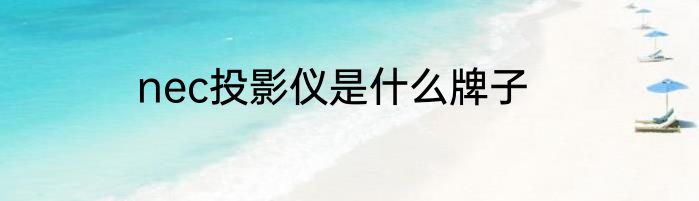 nec投影仪是什么牌子