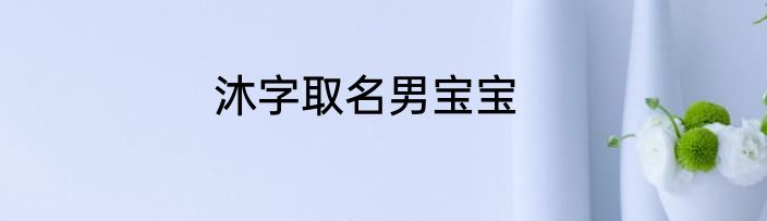 沐字取名男宝宝