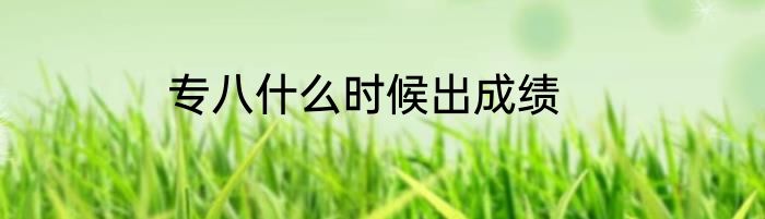 专八什么时候出成绩