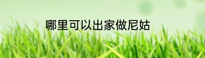 哪里可以出家做尼姑