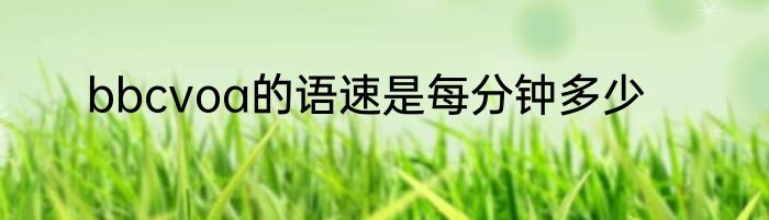 bbcvoa的语速是每分钟多少
