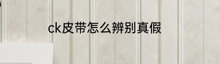 ck皮带怎么辨别真假