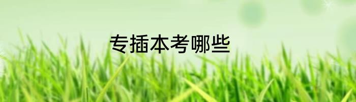 专插本考哪些