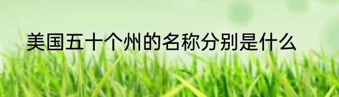 美国五十个州的名称分别是什么