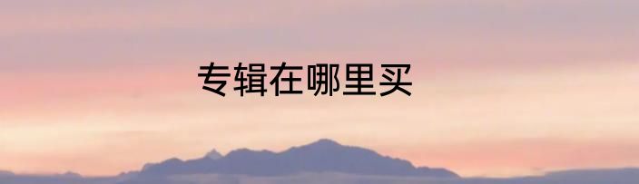 专辑在哪里买