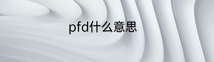 pfd什么意思