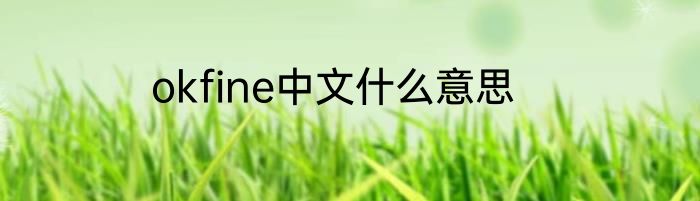 okfine中文什么意思