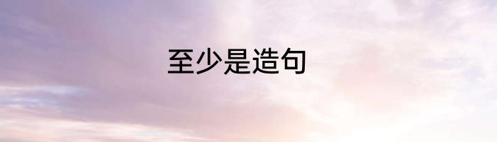 至少是造句