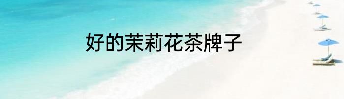 好的茉莉花茶牌子