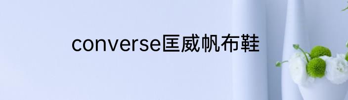 converse匡威帆布鞋