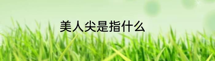 美人尖是指什么