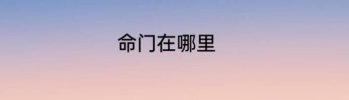 命门在哪里