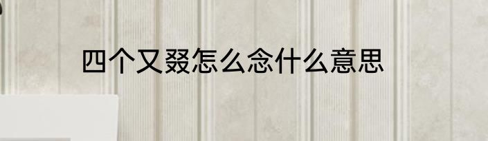 四个又叕怎么念什么意思