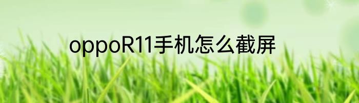 oppoR11手机怎么截屏