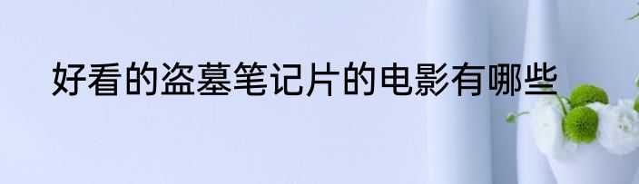 好看的盗墓笔记片的电影有哪些